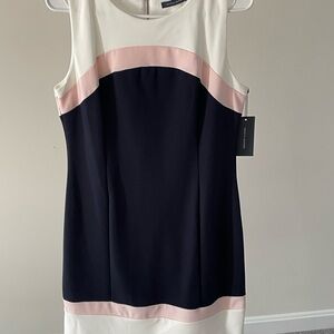 Tommy Hilfiger Color Block Sheath Dress Navy Pink White Size 6 NWT